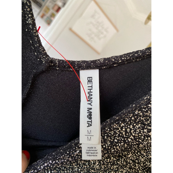 Bethany Mota Glitter Mini Dress Fit Flare Glam Sparkle Y2K Spring Summer Luxury - Picture 4 of 5